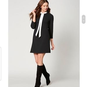 Round tie neckback dress